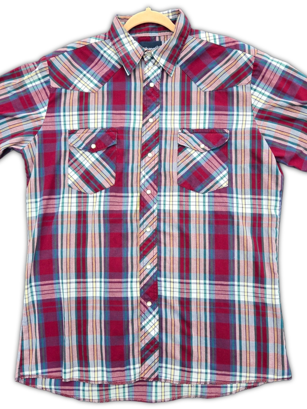 Wrangler Multicolor Plaid Western Shirt